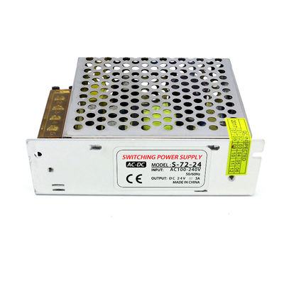 Weitspannungsschalter-Netzteil AC 220 V bis DC 24 V 3 A 72 W mit Aluminiumgehäuse