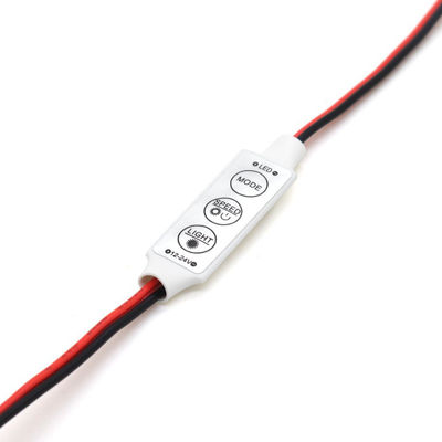 3 Schlüssel-LED Mini Controller 5V 12V 24V für 5050 3528 einzelnes Streifen-Licht der Farbeled