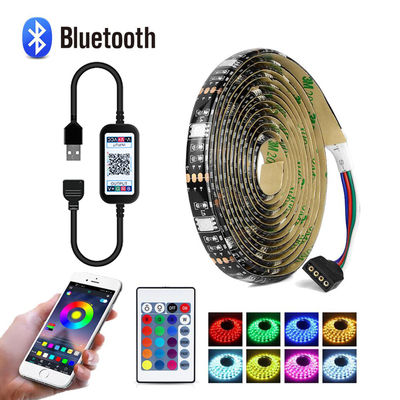 Des Fernsehhintergrundbeleuchtungs-LED RGB Farbe Streifen-Licht-5V USB, die mit Bluetooth-Prüfer ändert