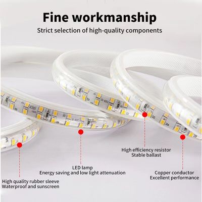Streifen-Höhepunkt-doppelte Reihen-Lampen-Perlen Ac110v einzelne Farbe geführte einfarbiger heller Streifen-220v