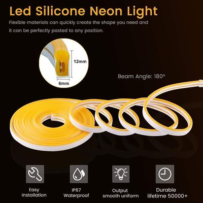 DC 12v 600leds 6*12mm Streifen-Licht-wasserdichter flexibler geführter heller Neonstreifen PVCs geführter