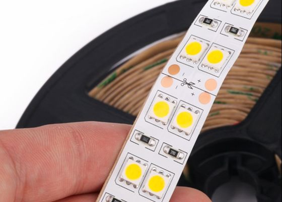 12V Gleichstrom IP67 Einfarbiger LED-Streifen 5050 Doppelreihe 120LED