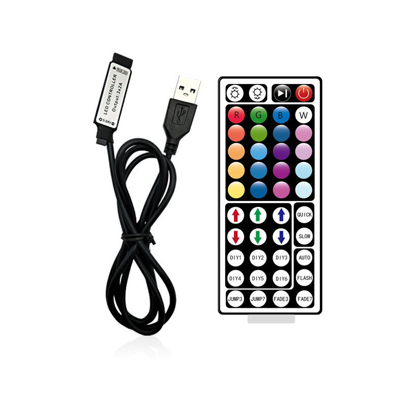 USB 5V trieb 44 Schlüssel-IR Fernstreifen-Licht der prüfer-For LED RGB an