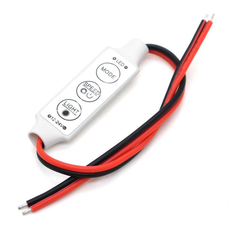 3 Schlüssel-LED Mini Controller 5V 12V 24V für 5050 3528 einzelnes Streifen-Licht der Farbeled