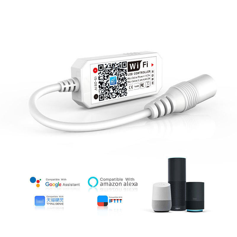 3 Kanäle LED RGB WIFI Controller kompatibel mit Android IOS Alexa Google Intelligenz drahtlose Steuerung