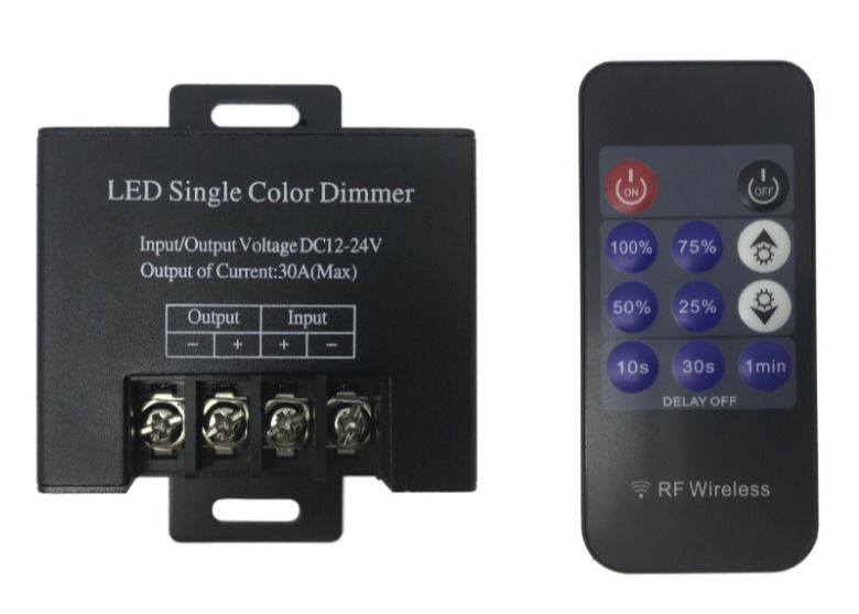 Einfarbiger Dimmer mit LED-Streifen und Dimmbar-Steuerung DC12v 30A 360W